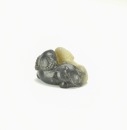 A Black And White Jade Craved Two &lsquo;Ox&rsquo;. Qing - 2