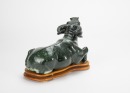 A Spinish Jade Cow With Stand - 4