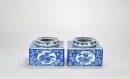 A Pair Of Blue And White Wine Warner, Late Qing Dynasty - 2