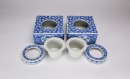 A Pair Of Blue And White Wine Warner, Late Qing Dynasty - 4