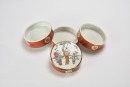 A Group Of Three Famille- Galzed Cover Boxes, Late Qing - 3