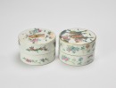 A Group Of Three Famille- Galzed Cover Boxes, Late Qing - 8