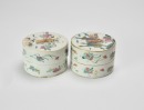 A Group Of Three Famille- Galzed Cover Boxes, Late Qing - 10