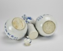 A Blue And White Gourd Wine Warmer, - 6