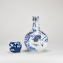 A Under Glazed Blue And Red &lsquo; Nine Peach&rsquo; Vase And Blue And White Small Jar (2 Pcs) - 4
