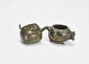 A Group Of Five Bronze items. Including Bronze Ribbit,Dragon Belt- Buckle,Water droper - 5