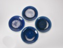 18th Century-A Group of Imperial-Style Gilt-Decorated Sacrificial-Blue Glazed Porcelain Bowls and Dishes - 6