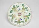 A Gilt-Red Glazed Ground Famille Rose Plate And Famile Glaze &lsquo;Vegetable&rsquo; Plate, And Small Bowl, Late Qing - 2