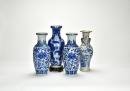 A Group Of Four Blue And White Vase (4 Pcs), Qing/ Republic - 2