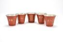 A Fine Chinese Porcelain Gilt-Red Glazed Tea Set(44 Pcs) - 4