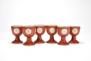 A Fine Chinese Porcelain Gilt-Red Glazed Tea Set(44 Pcs) - 5
