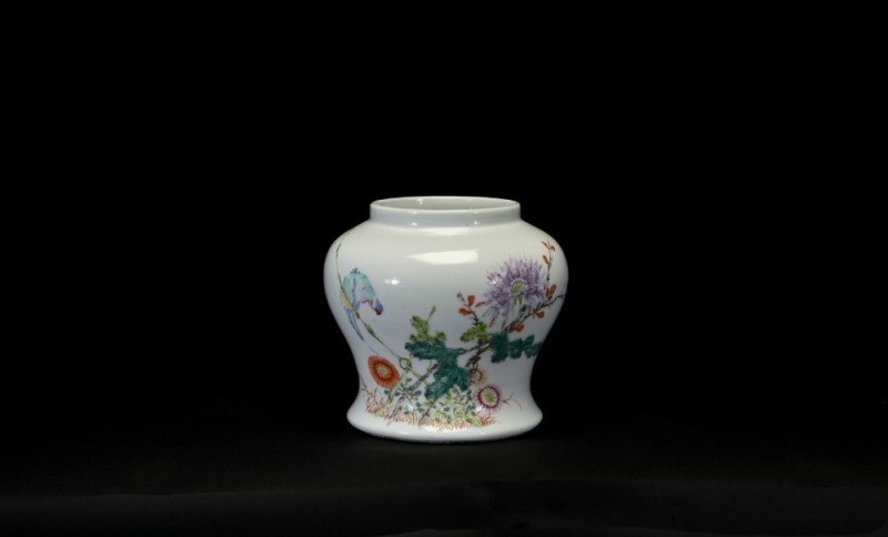 A Famille Rose Porcelain Jar &lsquo;Parrot And Flowers&rsquo;, Qing Dynasty