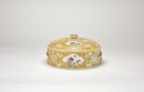 A Yellow Ground Famille Glazed Floral Cover Dish - 3