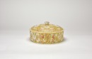 A Yellow Ground Famille Glazed Floral Cover Dish - 4