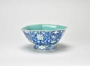 A Blue Ground Famille Glazed&rsquo; Shou Character,Floral &rsquo; Bowl - 2
