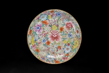 19th Century, A Famille-Glazed &lsquo;Hundred Floral&rsquo; Plate,