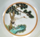 A Pair Of Famille Glazed &lsquo; Pine,Crane And Bats&rsquo; Bowls - 9