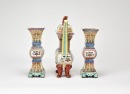 Chinese Famille Rose Altar GarnitureChina, Republic Period. - 3