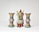 Chinese Famille Rose Altar GarnitureChina, Republic Period. - 6