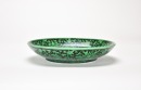 A Black Ground Green Glazed &lsquo;Magpies And Plum Blossom&rsquo; Dish. - 8