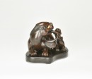 An Agarwood Carved &lsquo;Two Beast&rsquo; With Stand, Qing Dynasty - 2