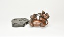 An Agarwood Carved &lsquo;Two Beast&rsquo; With Stand, Qing Dynasty - 6