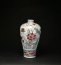 An Iron-Red Green-Glaze &lsquo;Fishes And Lotus&rsquo; Meiping Vase - 4