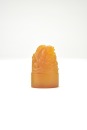 A Yellow Shoushan Stone Carved &lsquo; Double Koi&rsquo; Seal - 2