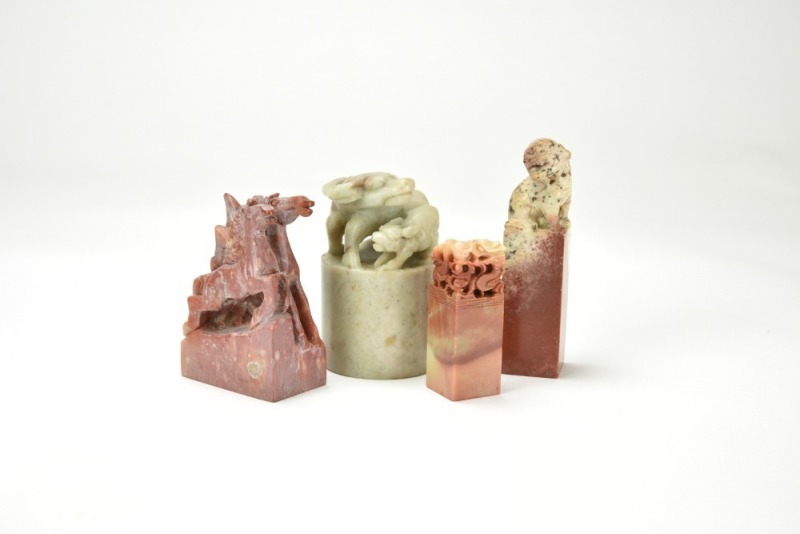 A Group Of Four Shoushan Stone Seals