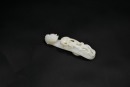 A Superb White Jade Belt Hook with Chilong and Taiji Symbol, Qianlong Period, (Mid-18th Century) - 2