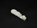 A Finely Carved White Jade Belt Hook with Incised Geometric Decoration, Qianlong Period, (Mid-18th Century) - 3
