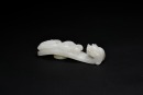 A Finely Carved White Jade Belt Hook with Incised Geometric Decoration, Qianlong Period, (Mid-18th Century) - 4