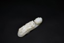 A Fine White Jade Belt Hook Carved with Chilong Amidst Cloud Scrolls, Qianlong Period, Qing Dynasty (Mid-18th Century) - 2