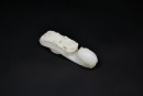 A Fine White Jade Belt Hook Carved with Chilong Amidst Cloud Scrolls, Qianlong Period, Qing Dynasty (Mid-18th Century) - 4