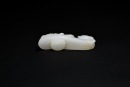 A Fine White Jade Belt Hook Carved with Chilong Amidst Cloud Scrolls, Qianlong Period, Qing Dynasty (Mid-18th Century) - 8