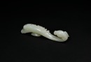 A Celadon-White Jade &lsquo;Ram-Head&rsquo; Belt Hook with Eight Treasures Design, Qing Dynasty, 18th&ndash;19th Century - 5