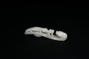 A Fine Jadeite Belt Hook with Chilong and Taotie Motif, Qing Dynasty, 18th&ndash;19th Century - 6