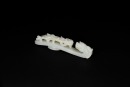 A Fine White Jade Belt Hook with Chilong Design, Qing Dynasty - 2