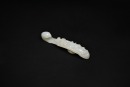 White Jade Belt Hook with Phoenix-Head Terminal and Floral Motif, 18th&ndash;19th Century