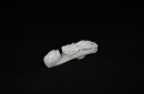 A Fine White Jade Belt Hook with Double Chilong and Lotus Button, Qing Dynasty - 3