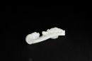 A Fine White Jade Belt Hook with Chilong Design, Ming Dynasty, - 5