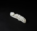 A Fine White Jade Belt Hook with Chilong DesignQing Dynasty, 18th&ndash;19th Century