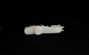 A Fine White Jade Belt Hook with Russet Inclusions and Chilong Design, the Button Carved with Floral Motif, Qing Dynasty, 18th&ndash;19th Century - 6