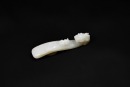 A White Jade Belt Hook with Dragon Head and Mouse Motif, Qing Dynasty, 18th&ndash;19th Century - 2