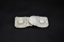 White Jade Openwork Belt Buckle with Bats and Shou Medallions, Qing Dynasty (18th&ndash;19th Century) - 6