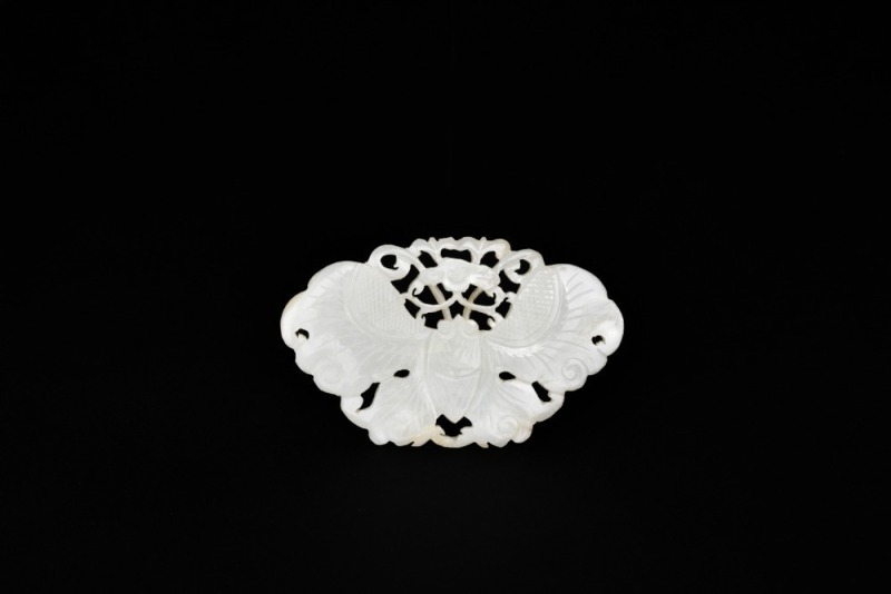 A White Jade Double-Sided Openwork Plaque Carved as a Butterfly, Qing Dynasty (18th&ndash;19th Century)