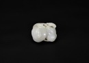 A White Jade Carving of Lotus Root and Leaf, Qing Dynasty (18th&ndash;19th Century)