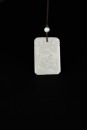 A White Jade Rectangular Pendant Carved with Scholar in Landscape, Qing Dynasty (18th&ndash;19th Century) - 2