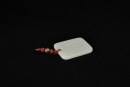A White Jade Rectangular Pendant Carved with Scholar and Inscription, Qing Dynasty (18th&ndash;19th Century) - 6