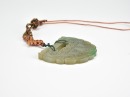 An Icy Jadeite &lsquo; Yi Jie Mei Shou&rsquo; with Chi Dragons Pendant, Late Qing to Republic Period (late 19th&ndash;early 20th century) - 8